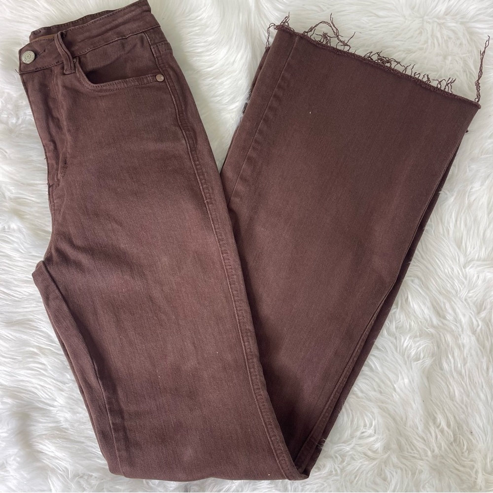 Judy Blue Brown Flare Jeans - Picture 6 of 7
